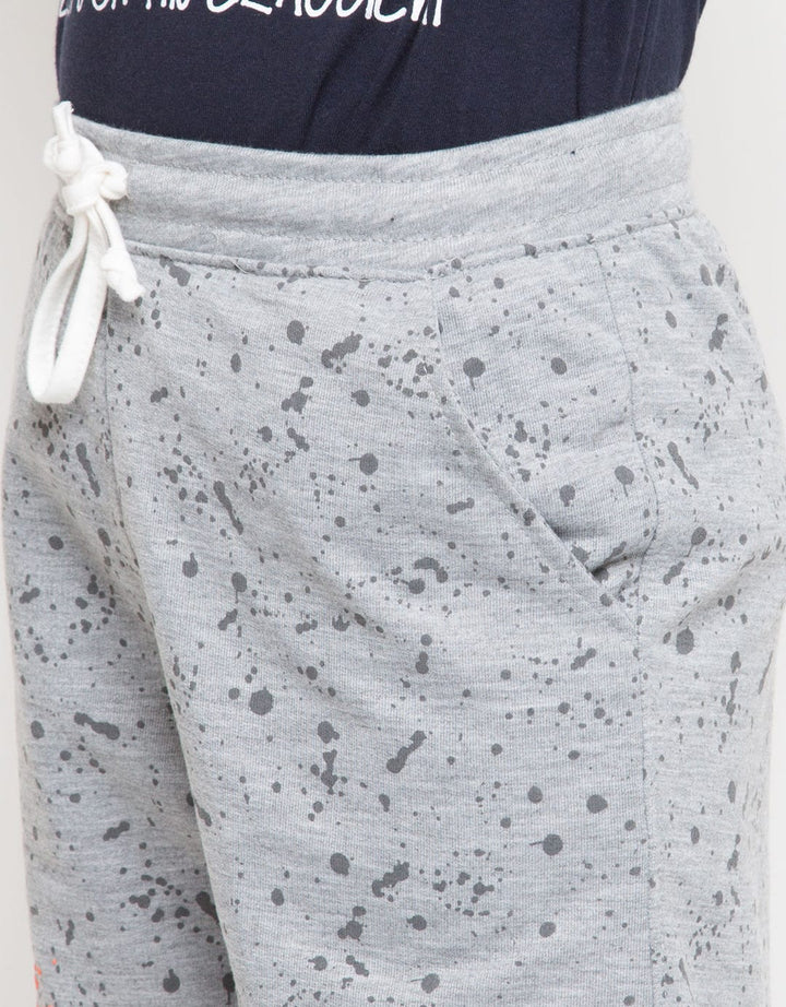 Little M Crop Knit Terry Splash