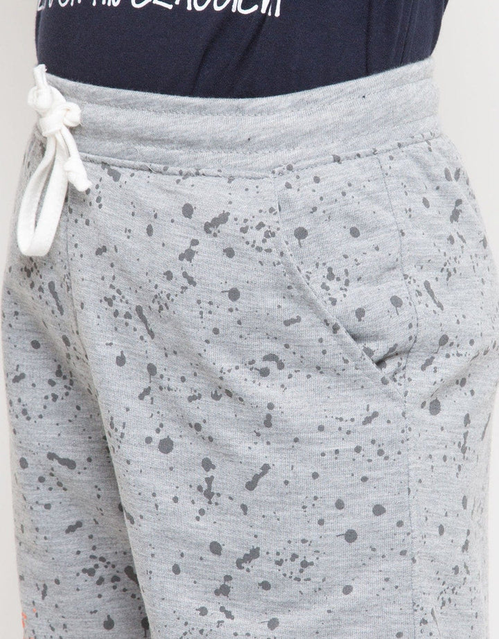 Little M Crop Knit Terry Splash