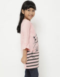 Little M Cat Striped Midi Dress for Girls