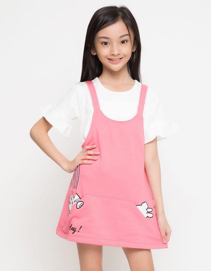 Little M Dress Overall Bunny Hey Girls