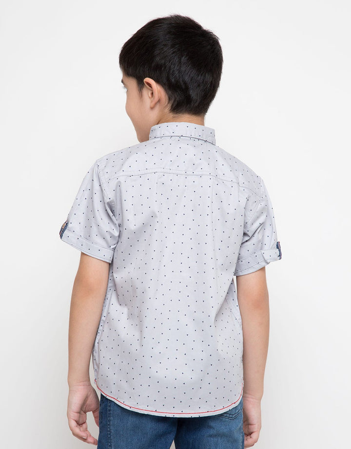 Little M Triangles Print Oxford Shirt