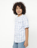 Little M Short Sleeve Shirt Print Checked