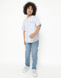 Little M Short Sleeve Shirt Print Checked