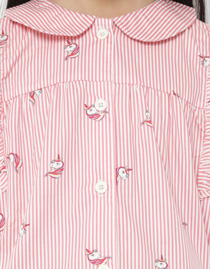 Little M Unicorn Salur Blouse Anak Perempuan