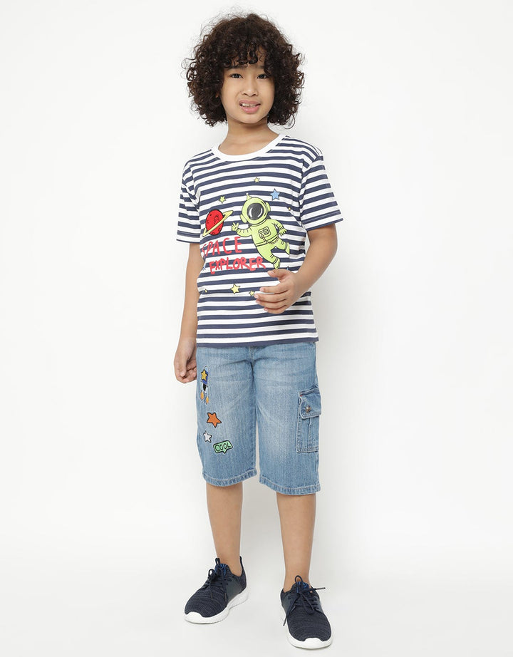 SS TSHIRT STRIPE AST
