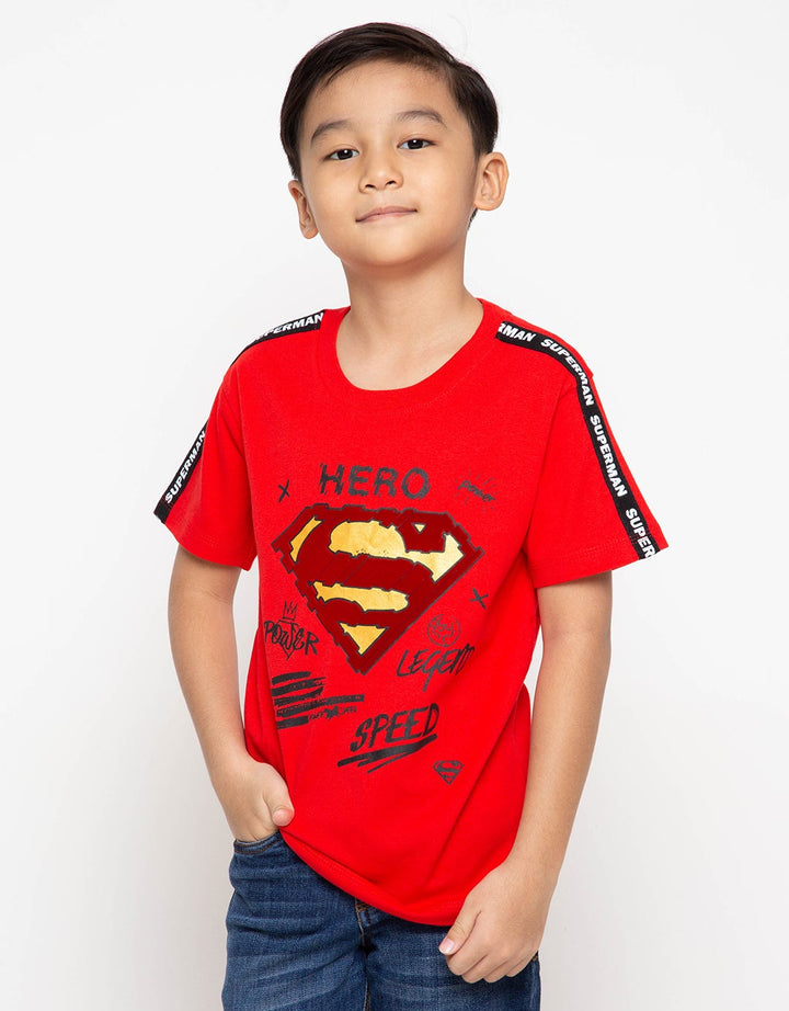 Character Superman Kaos Fullprint Hero Logo Flocking