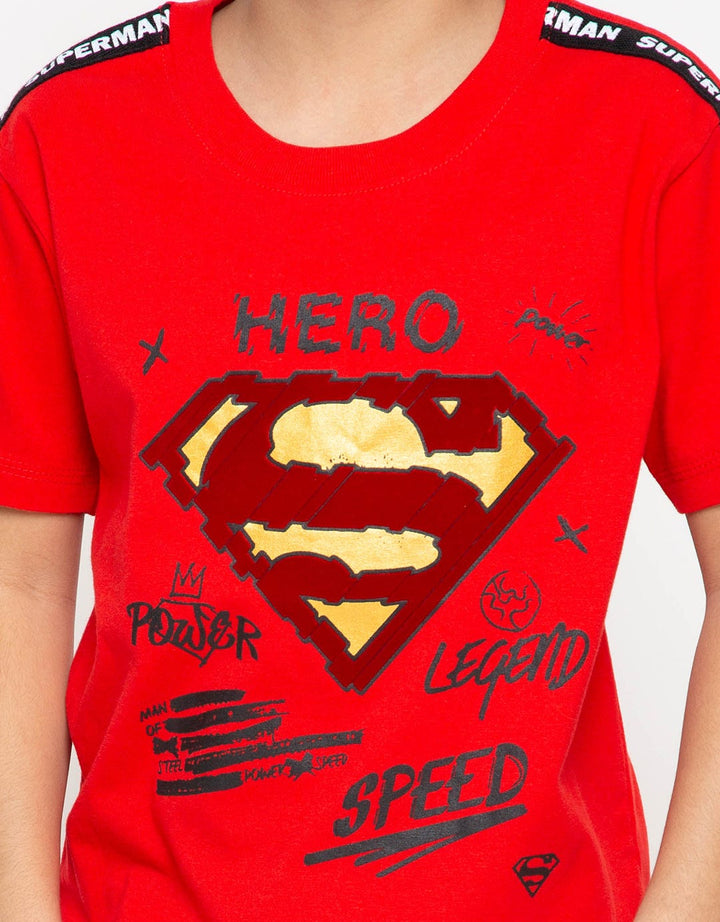 Character Superman Kaos Fullprint Hero Logo Flocking