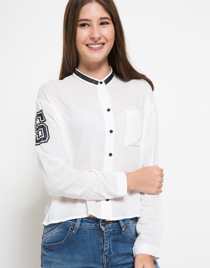 Logo Jeans Arms Number Printed Shirt