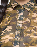 Logo Jeans Army Print Blus Wanita