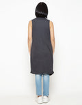 Logo Jeans Bla Sleeveless Cardigan