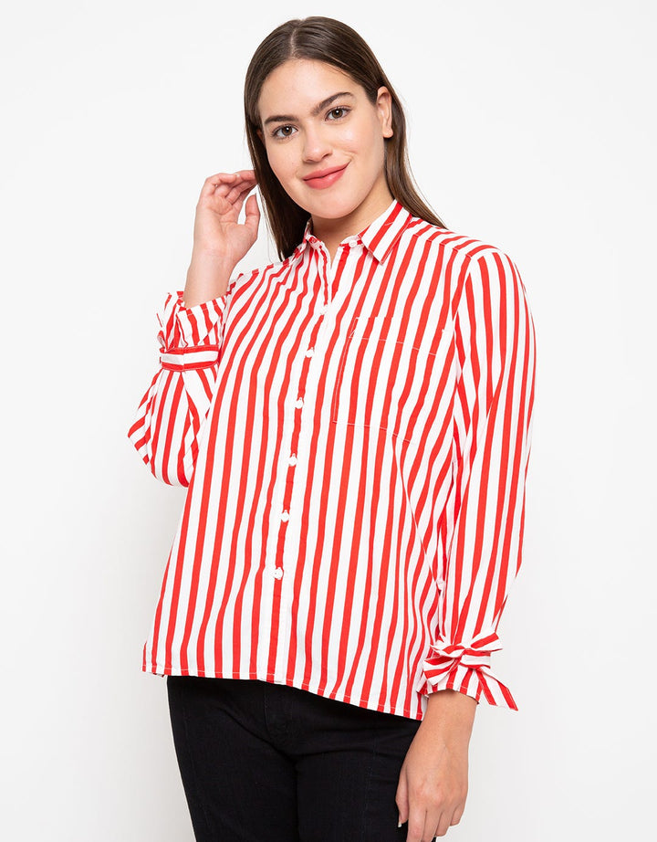 Logo Jeans Blood Red White Shirt