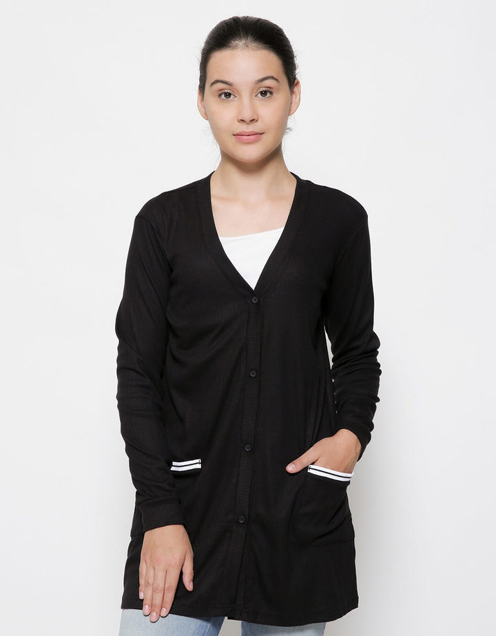Logo Jeans Cardigan Detail Saku Ganda Boltz