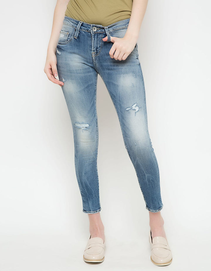 Logo Jeans Celana Jeans Middle Waist Series