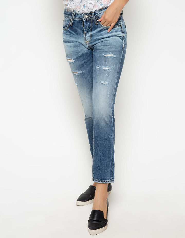 Logo Jeans Celana Panjang Boyfriend 74 Series