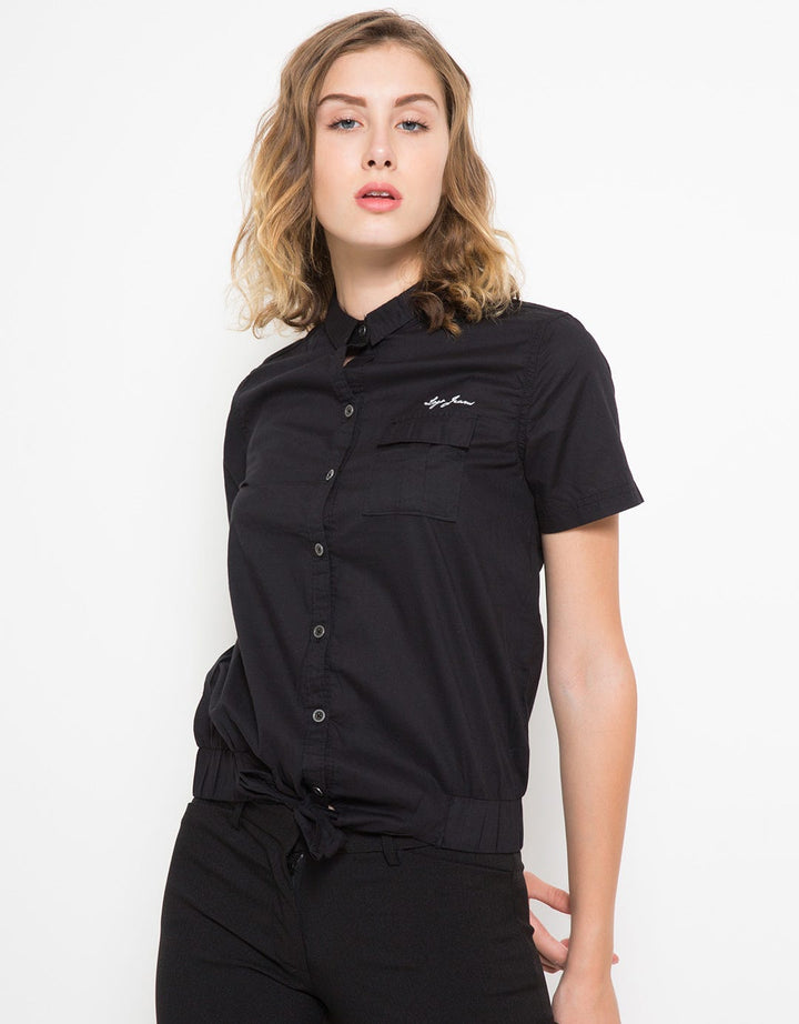 Logo Jeans Establishment Black SS Shirt