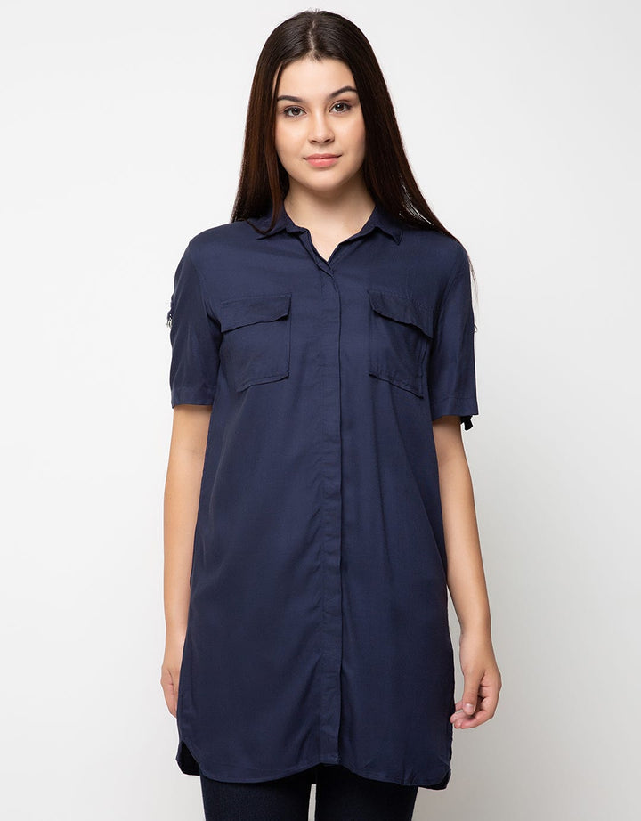 Logo Jeans Kemeja Kasual URIEL