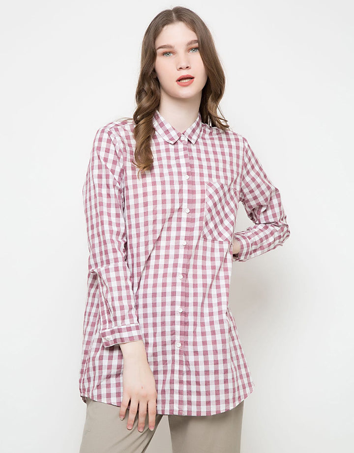 Checkers Printed Shirt Jeans Logo