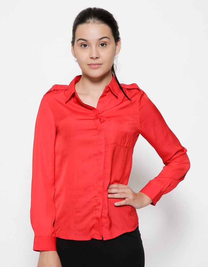Logo Jeans Kemeja Wanita Drizzle