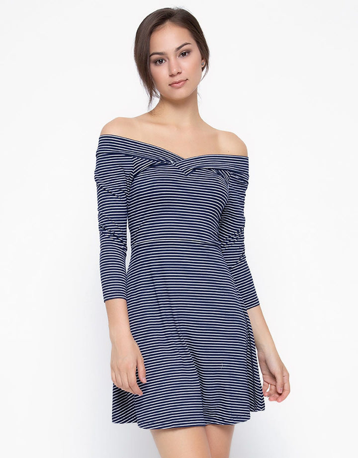 Logo Jeans Lane Navy Dress