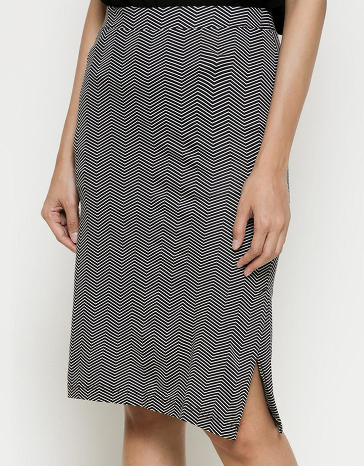 Logo Jeans Zig Zag Midi Skirt