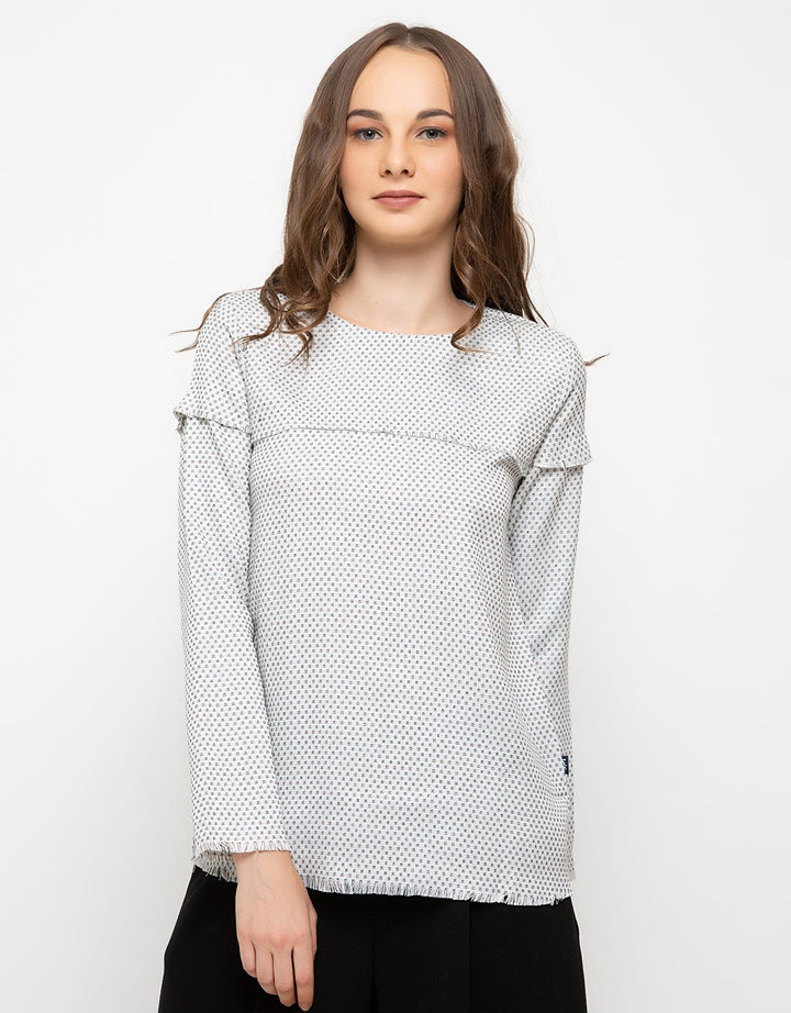 Lois Girl Square Print Blouse
