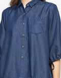 Lois Girl Blouse Stripe Drawstring Sleeve
