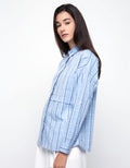 Lois Girl Blus Lengan Panjang Print Checkers