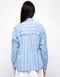 Lois Girl Blus Lengan Panjang Print Checkers