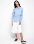 Lois Girl Blus Lengan Panjang Print Checkers