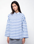 Lois Girl Blus Lengan Panjang Print Stripes
