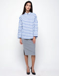 Lois Girl Blus Lengan Panjang Print Stripes