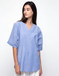 Lois Girl Blus Lengan Pendek V-Neck