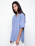 Lois Girl Blus Lengan Pendek V-Neck