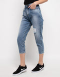 Lois Girl Denim High Rise Straight Capri Ftc 267 E
