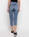 Lois Girl Denim High Rise Straight Capri Ftc 267 E