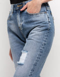 Lois Girl Denim High Rise Straight Capri Ftc 267 E