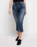 Lois Girl Denim High Rise Straight Capri Ftc 269