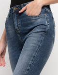Lois Girl Denim High Rise Straight Capri Ftc 269