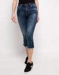 Lois Girl Denim High Rise Straight Capri Ftc 271