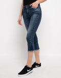 Lois Girl Denim High Rise Straight Capri Ftc 271