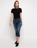 Lois Girl Denim High Rise Straight Capri Ftc 271