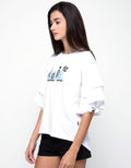 Lois Girl T-shirt Lengan Layered Print Wording