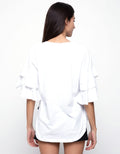 Lois Girl T-shirt Lengan Layered Print Wording