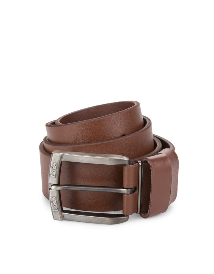 Lois Ikat Pinggang Pria Detail Metal Buckle