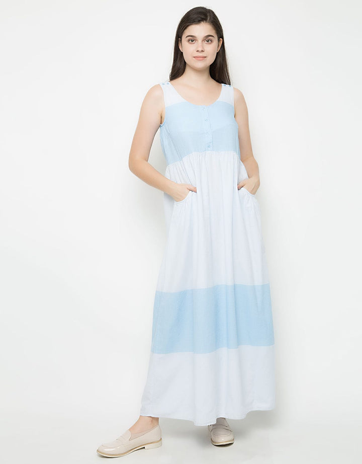 Cardinal Girl Dress Sleeveless Aksen Cut & Sewn