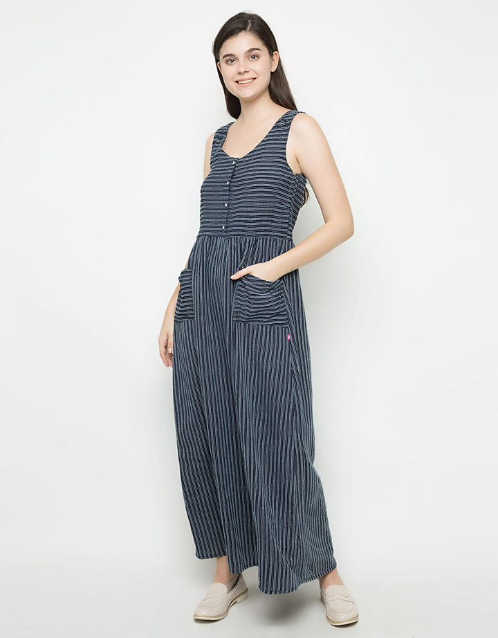 Cardinal Girl Dress Sleeveless Print Stripes