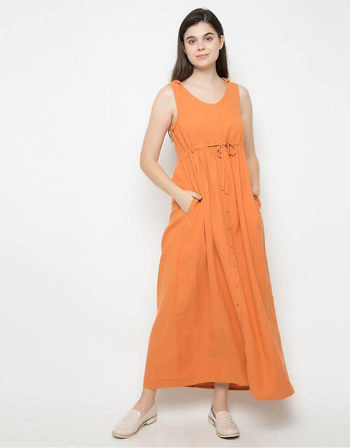 Cardinal Girl Dress Sleeveless Aksen Hoodie