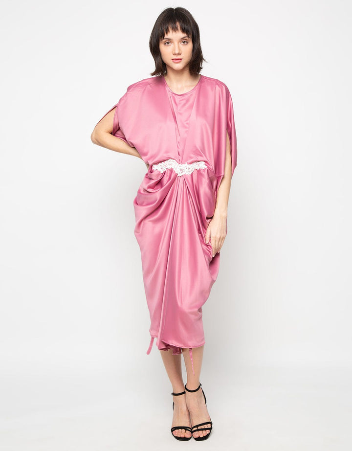 MKY Clothing Pearl Flower Drapped Kaftan