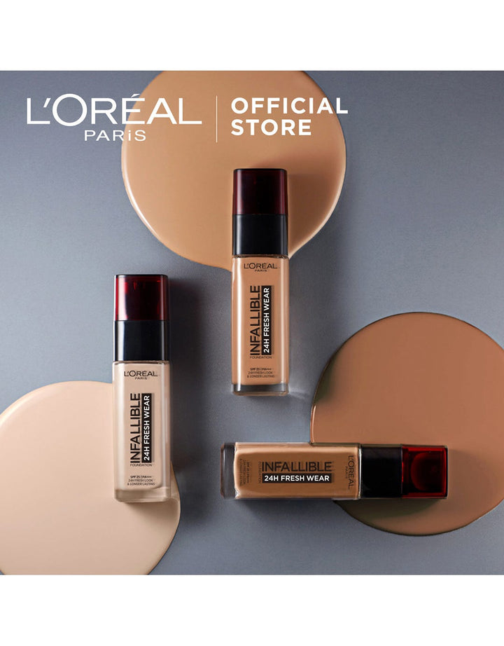L'Oreal Paris 24H Fresh Wear Infallible Liquid Matte Foundation Make Up - 20 Ivory