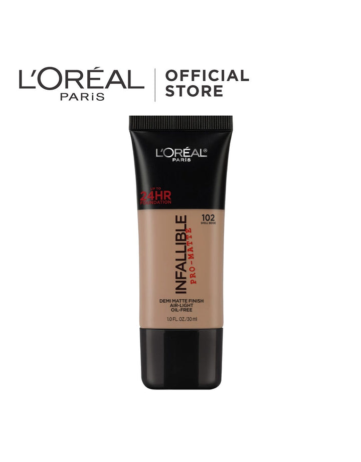 L'Oreal Foundation Matte Infallible Pro-Matte - 102 Shell Beige